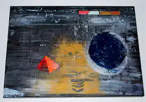 Antonio Poioumen - Gemengde techniek 2012 - canvasboard op een houten frame verkocht voor € 250!
