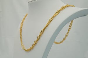 2521 - Bijzonder 18 karaats geel-gouden "Tarate" collier -unisex- Lang formaat! kopen? Bied vanaf 950!