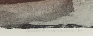Michel van Overbeeke - Kleurenets met bladgoud, Mountain story III - Ingelijst kopen? Bied vanaf 1!
