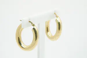 55 - Mooie paar holle 18 karaat geel gouden oorsieraden kopen? Bied vanaf 215!
