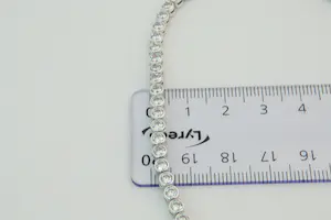 77 - Elegante 1e geh.  Zilveren armband "tennis" model - ca. 50 zirkonia's kopen? Bied vanaf 40!