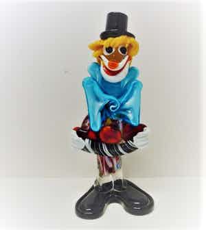 Cenedese - Murano Clown met accordeon - handgemaakt - zeer uniek verkocht voor € 35!