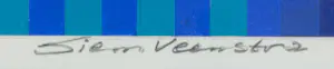 Siem Veenstra - Plakkaatverf op papier, Canon 33 - Ingelijst kopen? Bied vanaf 50!
