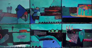 Jeroen Krabbé - Zeefdruk: - 1992 (groot werk) verkocht voor € 135!