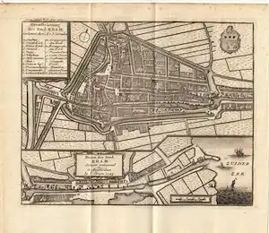 Isaac Tirion - Plattegrond van Edam verkocht voor € 70!