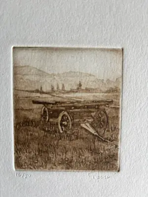 Giorgio Ferrari - boerenwagen in berglandschap kopen? Bied vanaf 20!