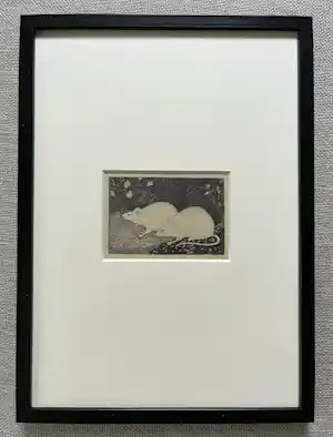Jan Mankes - Originele Heliogravure 2 Muizen 1923 verkocht voor € 110!