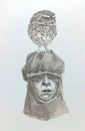 Peter Vos - Artis Natura Magistra, tekening / aquarel (netjes ingelijst) verkocht voor € 468!