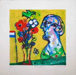 Hans Truijen - zeefdruk - Bloemen voor Gea 1/150 - 1995 - 25773 kopen? Bied vanaf 75!