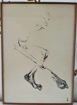Melle Oldeboerrigter - Naakte man met grote voeten (geen officiële titel) kopen? Bied vanaf 50!