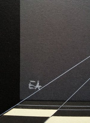 Andres Segovia - Geometrisch surrealistische voorstelling, litho (groot) kopen? Bied vanaf 60!