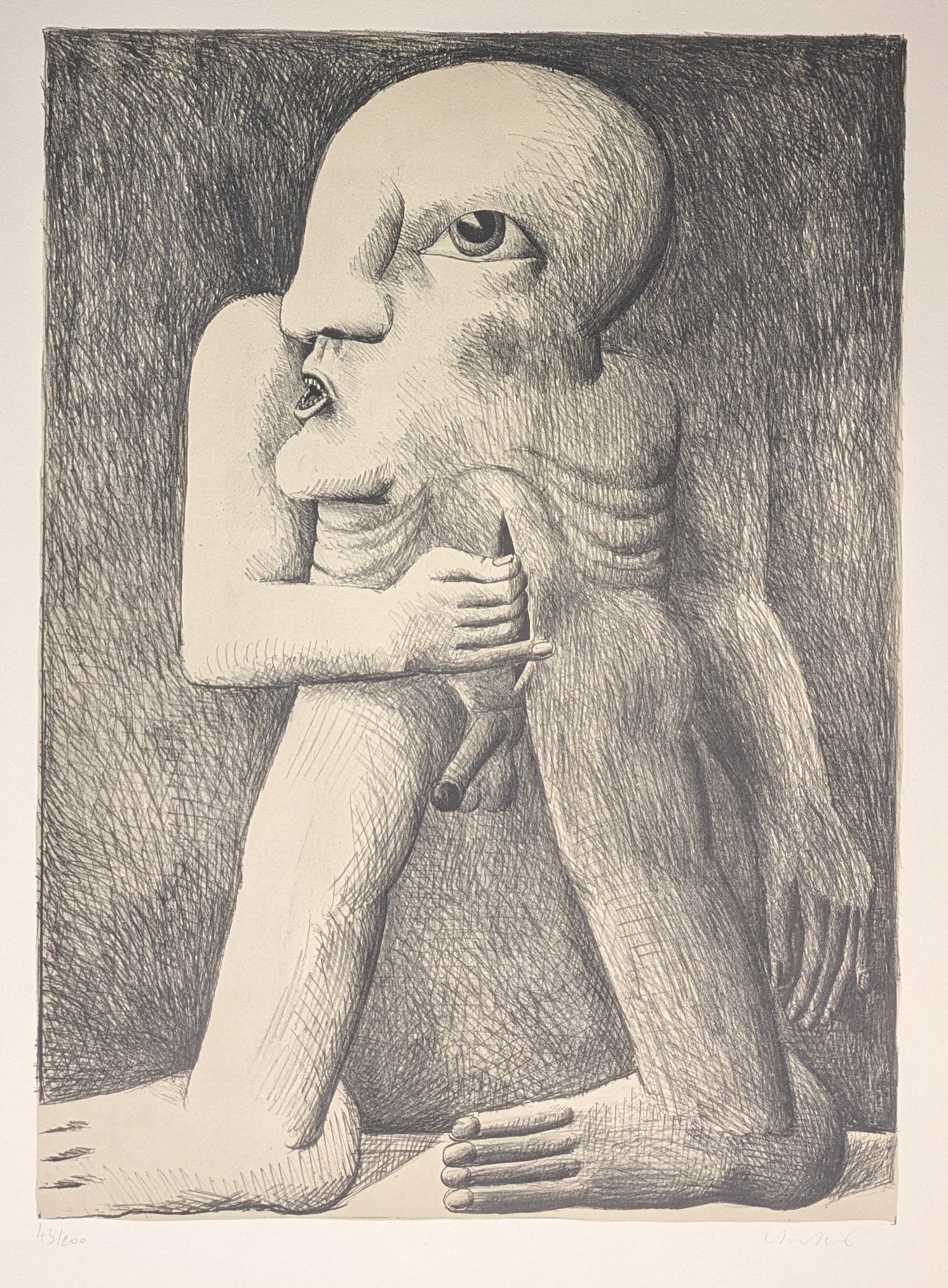 Horst Antes - Figur mit einer wunde kopen? Bied vanaf 295!