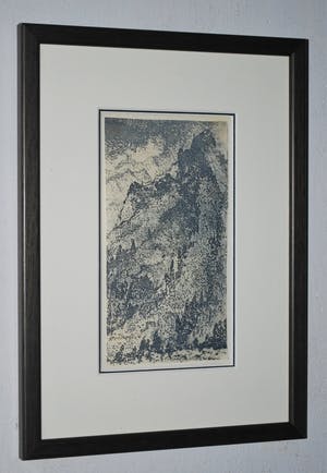 Willem van Leusden - Berglandschap - ets - unica kopen? Bied vanaf 75!