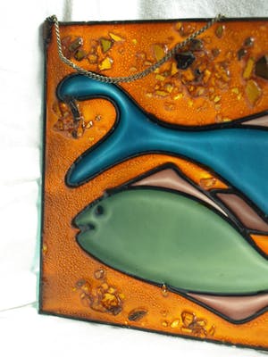 Niet of onleesbaar gesigneerd - Raamhanger , Vissen – oud kopen? Bied vanaf 1!