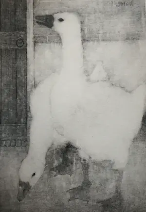 Jan Mankes - Ganzen. Heliogravure. kopen? Bied vanaf 1!