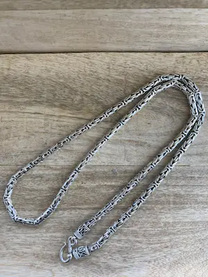 Zilveren koningsschakel ketting met haak sluiting kopen? Bied vanaf 125!