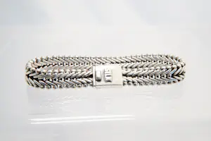 63 - 1e gehalte zilveren Silk schakelarmband kopen? Bied vanaf 100!