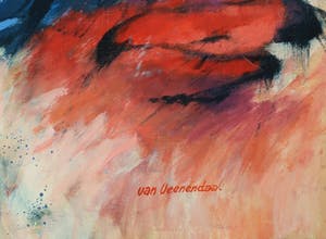 Hendrik van Veenendaal - Olieverf op doek, Abstract landschap - Ingelijst kopen? Bied vanaf 150!
