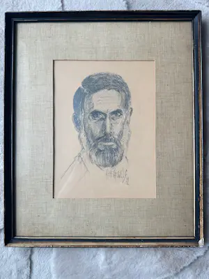 René Pauwels - Portret van een bebaarde man – Originele tekening – 1972 kopen? Bied vanaf 20!