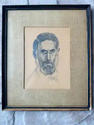 René Pauwels - Portret van een bebaarde man – Originele tekening – 1972 kopen? Bied vanaf 20!
