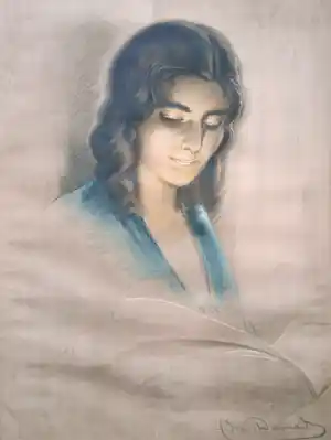 Edmond Doumont - Portret van een lezende dame kopen? Bied vanaf 200!