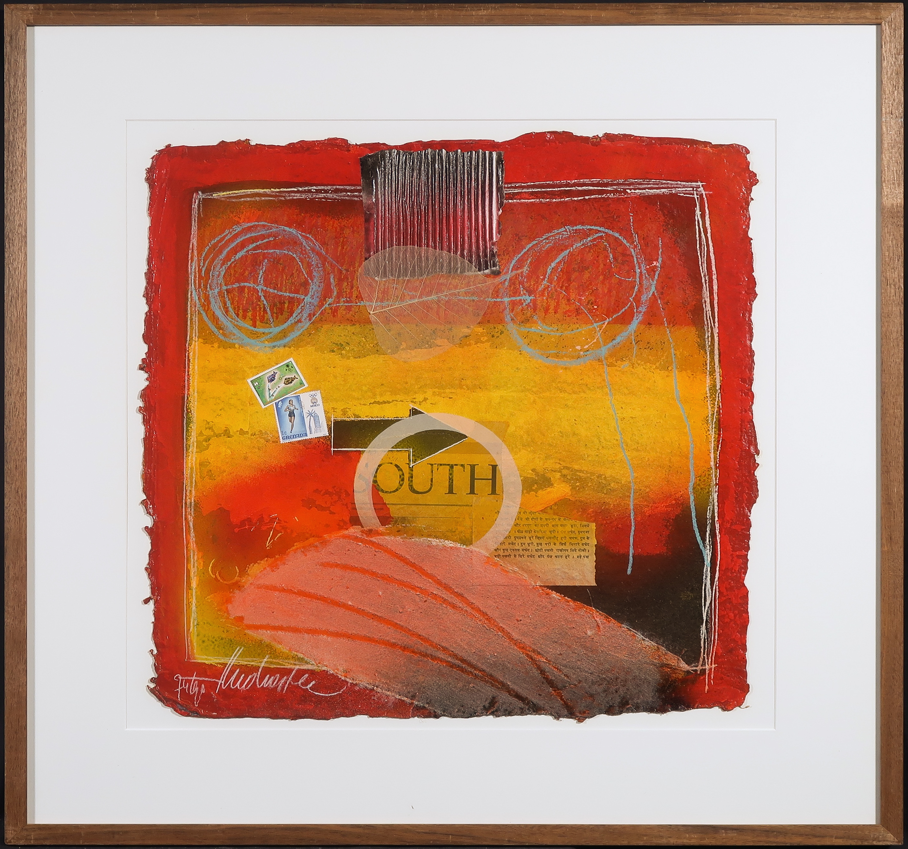 Theo Koster - Zeefdruk en collage, Z.T. 9 - Ingelijst kopen? Bied vanaf 40!
