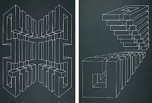 Harry Karssen - Lot van twee zeefdrukken, Z.T. Abstractie kopen? Bied vanaf 1!