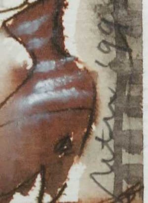 Niet of onleesbaar gesigneerd - Gouache, Lot van twee voorstellingen - Ingelijst kopen? Bied vanaf 1!