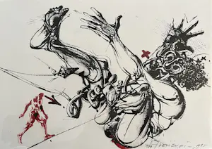 Vladimir Velickovic - Prachtige litho - uit: 'Figures d'un récit en mouvement' - 1985 kopen? Bied vanaf 65!