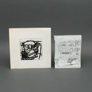 Ernst Vijlbrief - Collectie werken op papier, jaren zestig en zeventig (2x) kopen? Bied vanaf 40!