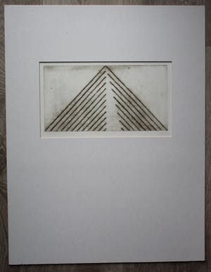 John Wortel - ets: geometrische compositie kopen? Bied vanaf 125!