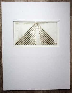 John Wortel - ets: geometrische compositie verkocht voor € 125!