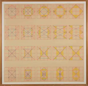 Gerard Spaan - en anderen, Lot van 8 abstracte kunstwerken in diverse technieken - Ingelijst kopen? Bied vanaf 100!