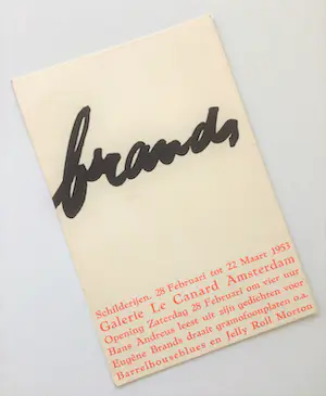 Eugène Brands - Cobra - 1953 - Zeer zeldzame uitnodiging voor expositie! kopen? Bied vanaf 58!