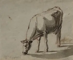 Willem Spoor - Twee sepia's met koeien kopen? Bied vanaf 50!