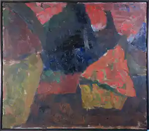 Alfons de Miranda - Olieverf op doek, Drents landschap I - Ingelijst verkocht voor € 110!