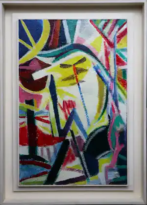 Klaas Boonstra - Abstracte compositie verkocht voor € 400!
