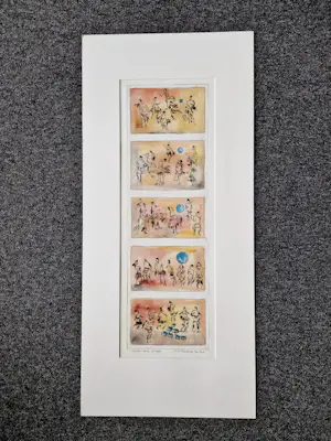 Carla Kleekamp - Unieke - kleine oplage (10) - handgekleurde ETS "African dance of Hope" GROOT! kopen? Bied vanaf 1!