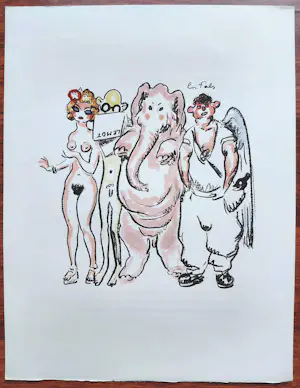 Kees van Dongen - Les fols, originele litho (1947) kopen? Bied vanaf 195!