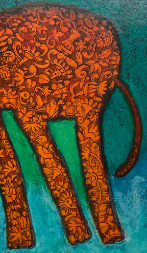 Shahid Parvez - handgesigneerde litho | 'Zonder titel' (INGELIJST kopen? Bied vanaf 1!