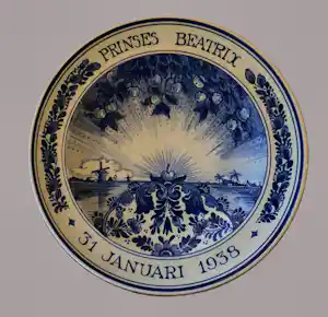 Plateelbakkerij Ram - herdenking geboorte prinses beatrix 1938 kopen? Bied vanaf 45!