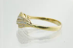 66 - 18 karaat geel gouden ring met diamant ca 0.25 crt briljant kopen? Bied vanaf 235!
