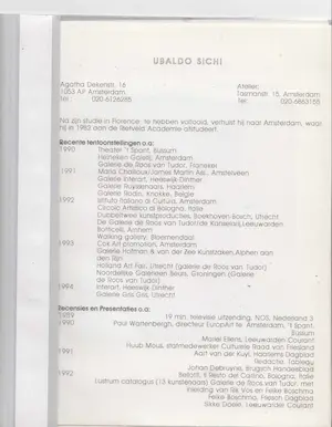 Ubaldo Sichi - Portfolio CV met 6 foto's en brief. kopen? Bied vanaf 20!