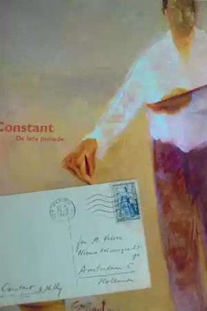Constant - Gesigneerde kunstkaart 1954 + boek ' Constant de late periode' verkocht voor € 75!