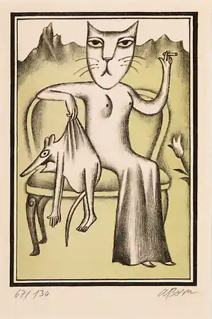 Adolf Born - Litho, De vangst verkocht voor € 160!