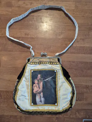Ankie Martens - Schoudertas van Ankie Martens met een portret van Marie Cecile Thijs. kopen? Bied vanaf 125!
