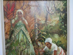 Niet of onleesbaar gesigneerd - Dames figuren in de jungle kopen? Bied vanaf 1!