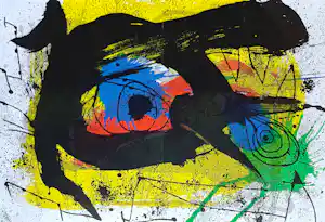 Joan Miro - Compositie, originele dubbelpagina litho (1973) kopen? Bied vanaf 55!