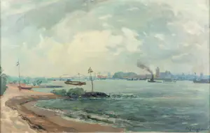 David Schulman - De rivier bij Gorkum kopen? Bied vanaf 575!