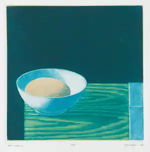 Joop Vegter - Mezzotint, Kom met ei verkocht voor € 50!